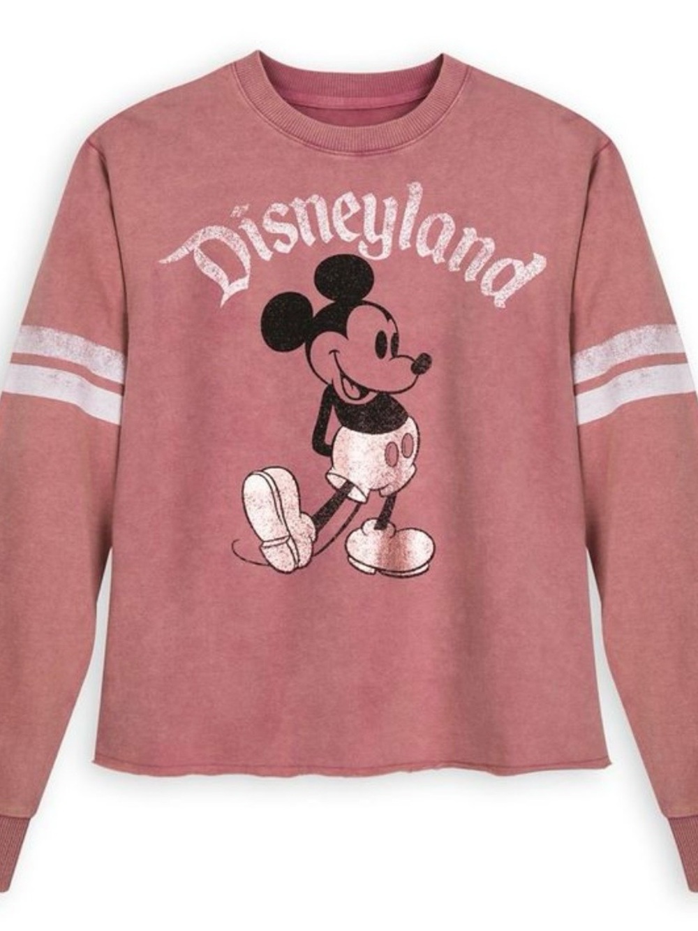 Disneyland Mickey Mouse Rose Gold Vintage Cropped Sweatshirt